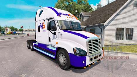 La peau sur la FedEx camion Freightliner Cascadi pour American Truck Simulator