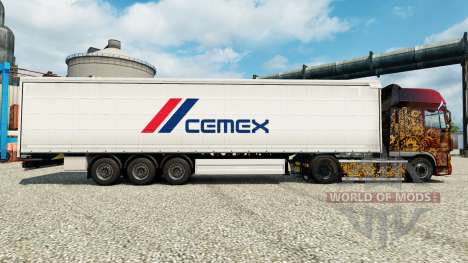 La peau Cemex pour les remorques pour Euro Truck Simulator 2