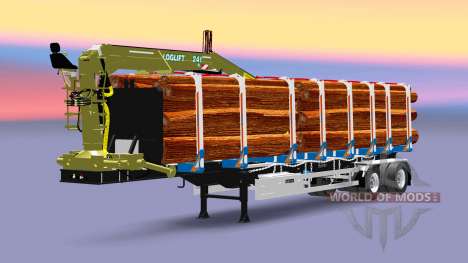 Ein Auflieger-LKW mit Ladung Huttner für Euro Truck Simulator 2