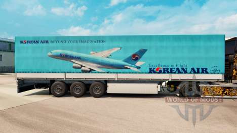 La peau de Korean Air pour les remorques pour Euro Truck Simulator 2