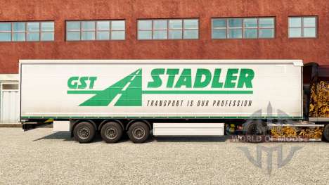 La peau de la TPS Stadler sur un rideau semi-rem pour Euro Truck Simulator 2