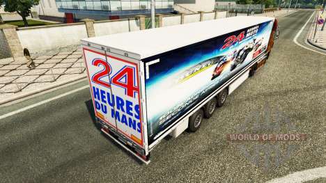 Skin 24heures du mans MOTO trailers pour Euro Truck Simulator 2