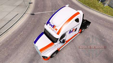 Die Haut auf der FedEx-truck-Freightliner Cascad für American Truck Simulator