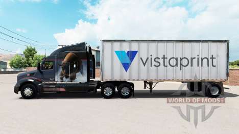 La peau Vistaprint sur une petite remorque pour American Truck Simulator
