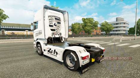 La peau Porsche tracteur Scania pour Euro Truck Simulator 2
