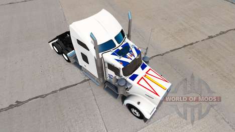 Haut Neufundland-Flagge auf der LKW-Kenworth W90 für American Truck Simulator
