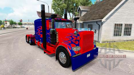 Optimus Prime-skin für den truck-Peterbilt 389 für American Truck Simulator