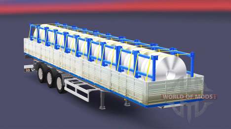 Plateau semi-remorque avec une cargaison de bobi pour Euro Truck Simulator 2