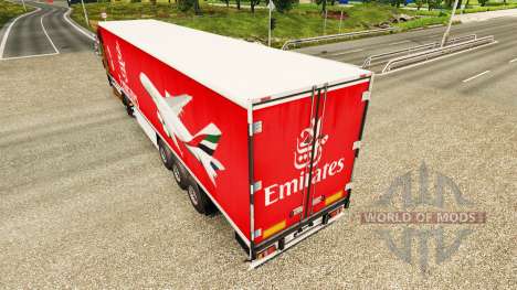 Emirates Airlines de la peau pour les remorques pour Euro Truck Simulator 2