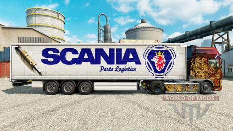 Skin Scania Parts Logistics für Anhänger für Euro Truck Simulator 2