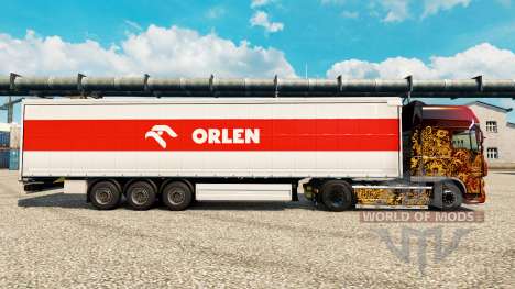 La peau Orlen pour les remorques pour Euro Truck Simulator 2