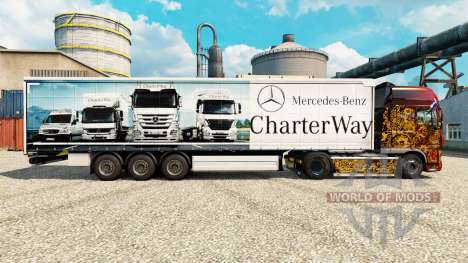 La peau Mercedes-Benz Charte Façon sur les remor pour Euro Truck Simulator 2