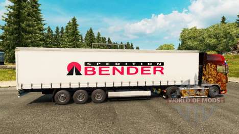 Haut Spedition Bender auf semi für Euro Truck Simulator 2