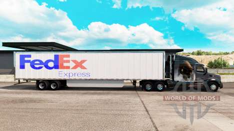 FedEx peau étendue de la remorque pour American Truck Simulator