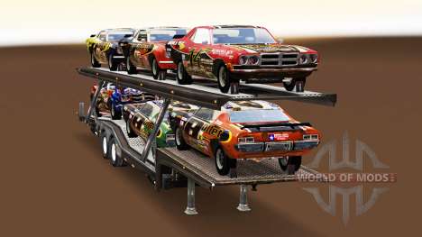 Autotransporter mit Autos aus FlatOut für American Truck Simulator