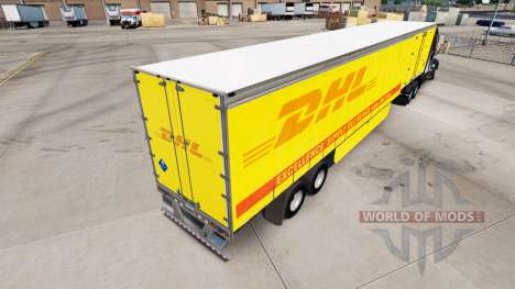 La peau DHL pour rideau semi-remorque pour American Truck Simulator
