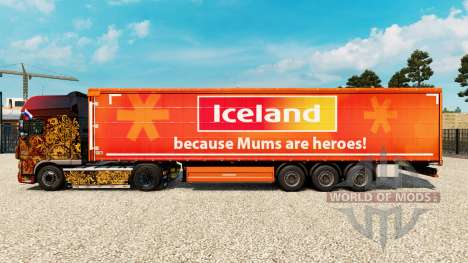 La peau de l'Islande, un rideau semi-remorque pour Euro Truck Simulator 2