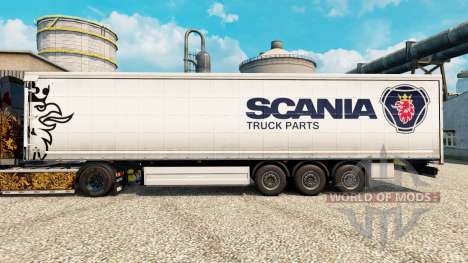 La peau Camion Scania Pièces de semi-remorques pour Euro Truck Simulator 2