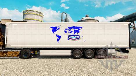 La peau de Danone pour les remorques pour Euro Truck Simulator 2