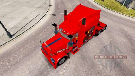 La peau de l'Arizona USA tracteur Rouge Peterbil pour American Truck Simulator
