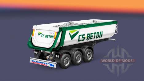 Semi-remorque benne Schmitz Cargobull CS-BÉTON pour Euro Truck Simulator 2