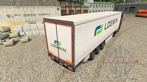 Logwin de la peau pour les remorques pour Euro Truck Simulator 2