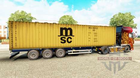 Auflieger-container-Schiff MSC Personalmanagemen für Euro Truck Simulator 2