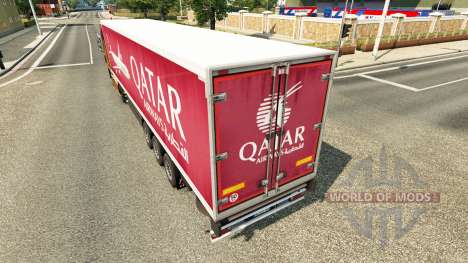 Qatar Airways de la peau pour les remorques pour Euro Truck Simulator 2