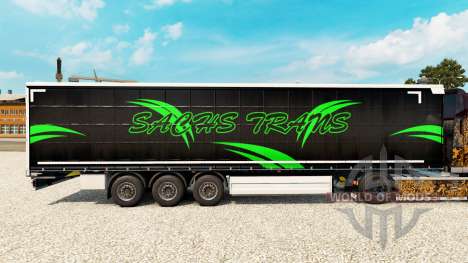 La peau Sachs Trans sur un rideau semi-remorque pour Euro Truck Simulator 2