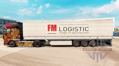 La peau FM Logistic dans le semi pour Euro Truck Simulator 2