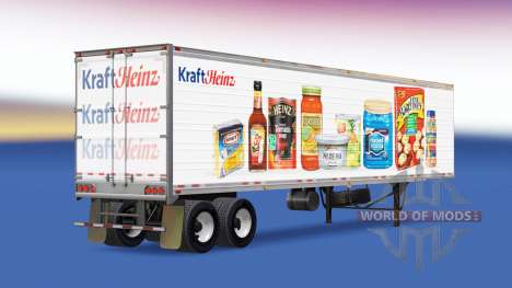 La peau Kraft Heinz sur la remorque pour American Truck Simulator