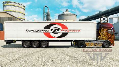 La peau Transportes Progresso sur semi pour Euro Truck Simulator 2