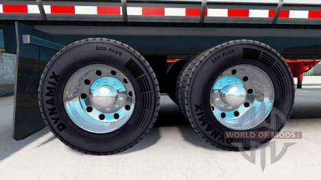 Jantes de roues chromés de semi-remorques pour American Truck Simulator
