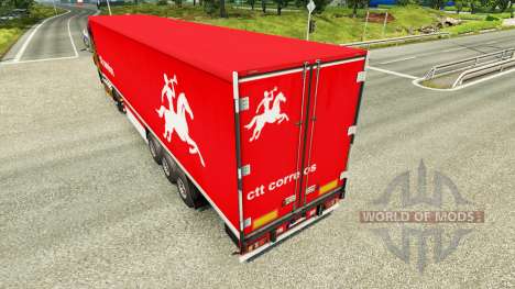 Haut CTT-Correios de Portugal S. A auf Anhänger für Euro Truck Simulator 2