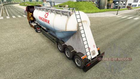 La peau Engemix ciment semi-remorque pour Euro Truck Simulator 2