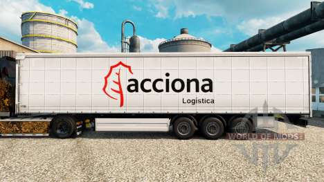 La peau Acciona pour les remorques pour Euro Truck Simulator 2