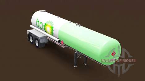 La peau de BP sur un réservoir de gaz semi-remor pour American Truck Simulator