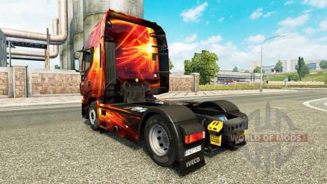 Feuer-Effekt-skin für Iveco-Zugmaschine für Euro Truck Simulator 2