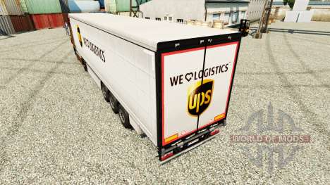 La peau de Logistique UPS pour les remorques pour Euro Truck Simulator 2