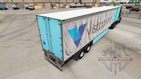 Haut Vistaprint auf einem Vorhang semi-trailer für American Truck Simulator