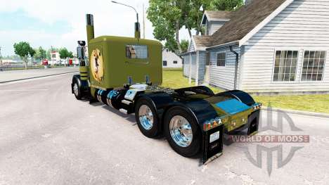 Peaux WW2 pin-up sur le camion Peterbilt 389 pour American Truck Simulator