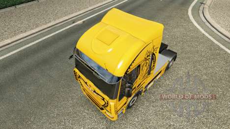 Peau Jaune Diable sur le camion Iveco pour Euro Truck Simulator 2
