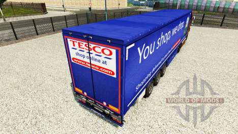 Haut Tesco auf einen Vorhang semi-trailer für Euro Truck Simulator 2