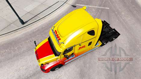 La peau DHL pour tracteur Freightliner Cascadia pour American Truck Simulator