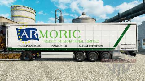 La peau Armorique Fret International sur la remo pour Euro Truck Simulator 2