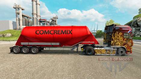 La peau Comcremix ciment semi-remorque pour Euro Truck Simulator 2