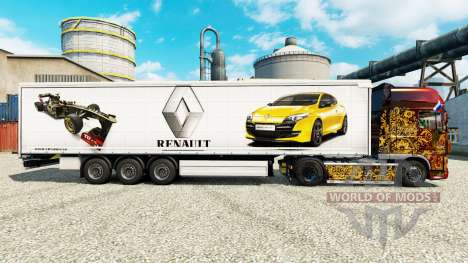 La peau Renault F1 Team pour le semi pour Euro Truck Simulator 2