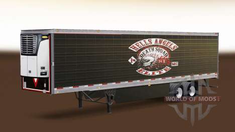 La peau des Hells Angels sur frigorifique semi-r pour American Truck Simulator
