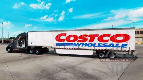 Haut bei Costco Wholesale curtain semi trailer für American Truck Simulator
