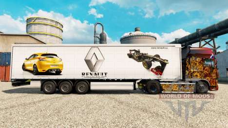 La peau Renault F1 Team v2 sur le semi pour Euro Truck Simulator 2